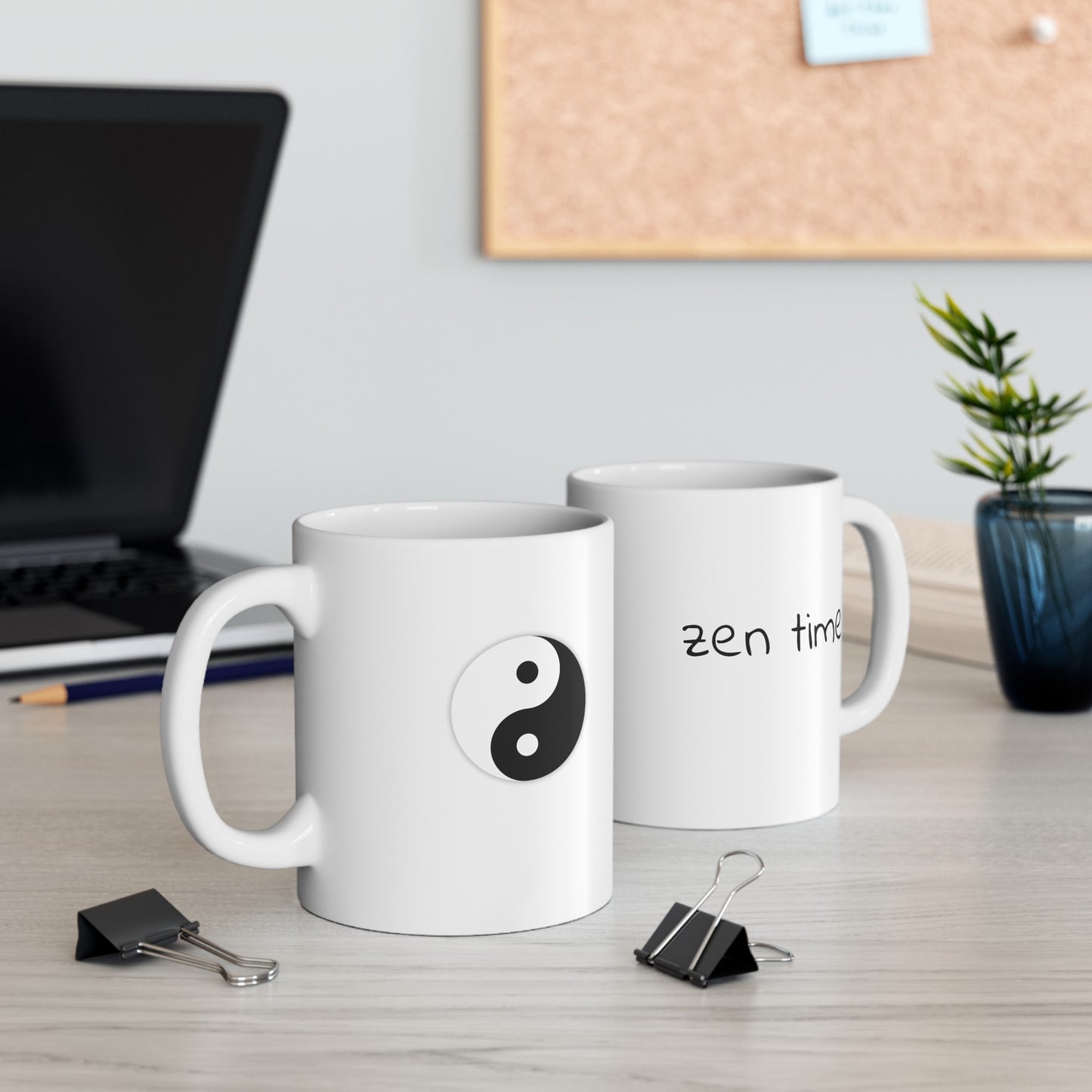 Zen Time & Yin Yang Effect Ceramic Mugs - Find Harmony in Every Sip