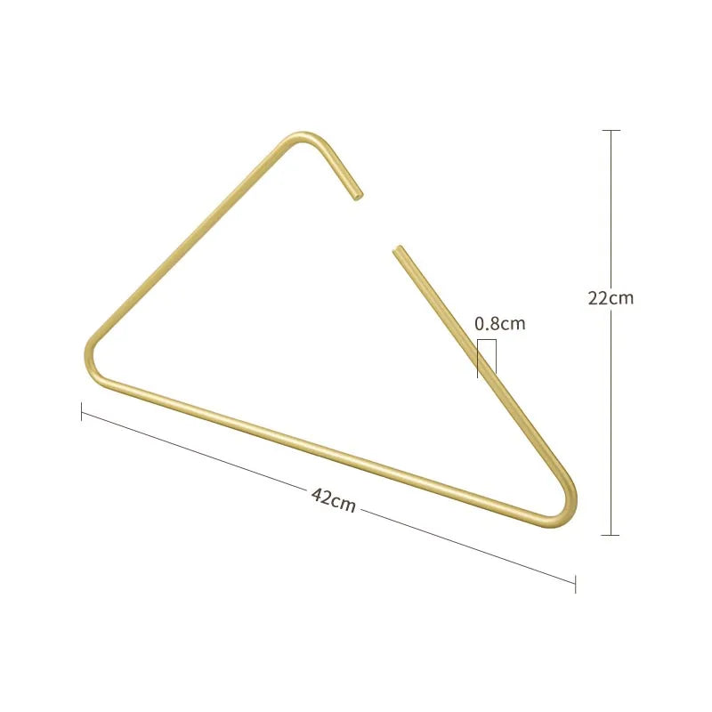 Elegant Modern Metal Hanger Set - Gold & Silver, Minimalist Design